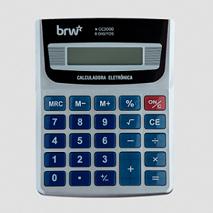 CALCULADORA MÉDIA 8 DÍGITOS - PRATA BRW (PEODUTO SEM CAIXA)