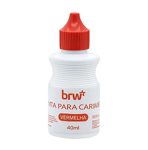 TINTA PARA CARIMBO 40 ML VERMELHA - UNIDADE BRW