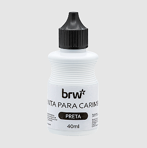 TINTA PARA CARIMBO 40 ML PRETA - UNIDADE BRW