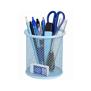 PORTA CANETA ARAMADO - REDONDO - AZUL PASTEL BRW