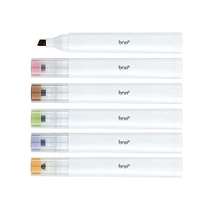MARCA-TEXTO PONTA FLEXÍVEL - 5 CORES SORTIDAS BOHO - C/ 5UN (PRODUTO SEM CAIXA)