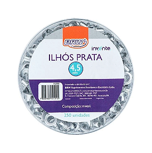 ILHÓS 4,5MM - PRATA - POTE C/ 250UN