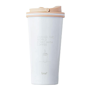 COPO METÁLICO TÉRMICO P.DUPLA 500ML - BRANCO - BRW - UNIDADE