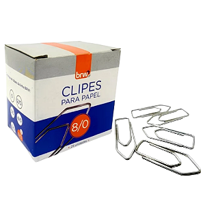CLIPES P/ PAPEL 8/0 - CX C/ 25UN