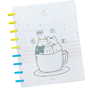 CADERNO DE DISCO BEST FRIEND 80 FOLHAS BRW BRW UNIDADE