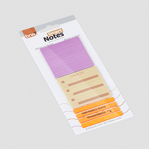 BLOCO SMART NOTES TRITAK CHARM - 20 FLS - BLISTER C/ 3 BLOCOS BRW