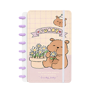 CADERNO INTELIGENTE DE DISCO CAPIVARA CUTE A5