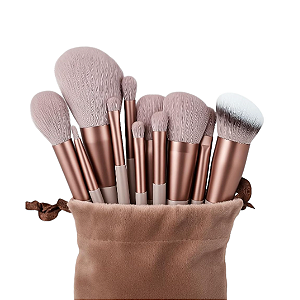 KIT PINCEIS SAQUINHO DE MAQUIAGEM CORES DIVERSAS