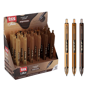 CANETA GEL ESPRESSO RET 0.5 CX C/ 18UN TRIS
