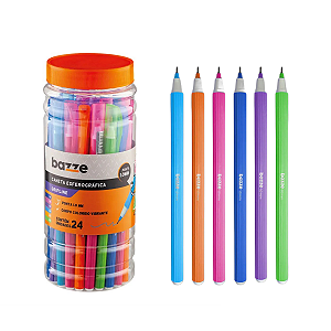 CANETA ESF GRIPLINE 1.0MM COLOR BAZZE PT C/ 24 UN