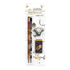 KIT LAPIS HB HARRY POTTER 2 LAPIS APONTADOR BORRACHA LEO E LEO