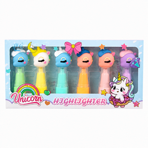 MARCA TEXTO UNICORNIO KIT C/ 6UN