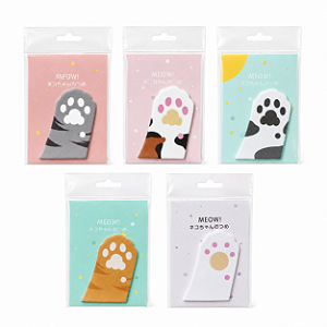 MARCA PÁGINAS PATA DE GATINHO DIVERSAS CORES