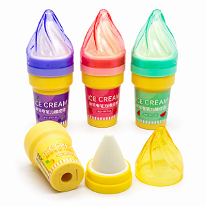 APONTADOR E BORRACHA ICE CREAM UNIDADE