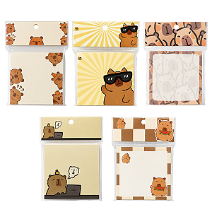 BLOCO DE ANOTACOES CAPIVARA FOFA