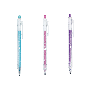 CANETA ESFEROGRÁFICA DIVERT GEL APAGÁVEL 0.7MM GLITTER BRW UNIDADE