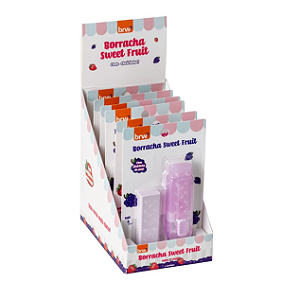 BORRACHA SWEET FRUIT C/ REFIL CX C/6 UNIDADES BRW