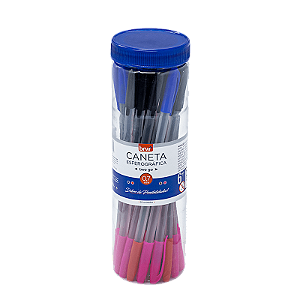 CANETA ESFEROGRAFICA 0,7MM TWO GO POTE C/24 UNIDADES BRW
