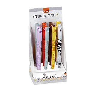 CANETA ESFEROGRÁFICA DIVERT GEL APAG 0.7MM - SAFARI BRW CX C/12 UNIDADES