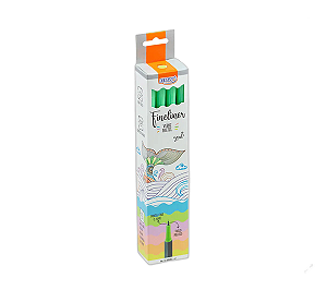 CANETINHA HIDROGRÁFICA FINE LINER 0.4MM VERDE PASTEL BRW CX C/12 UNIDADES