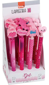 LAPISEIRA PLÁSTICA DIVERTIDA 0,7MM GIRL BRW CX C/12 UNIDADES