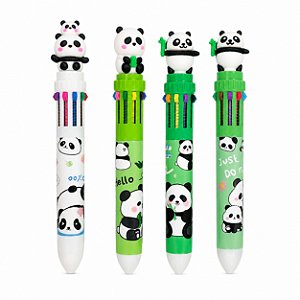 CANETA PANDA 6 CORES UNIDADE