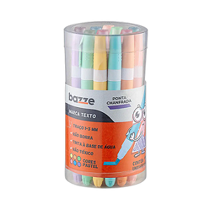 MARCA TEXTO PASTEL PT C/24 UNID BAZZE
