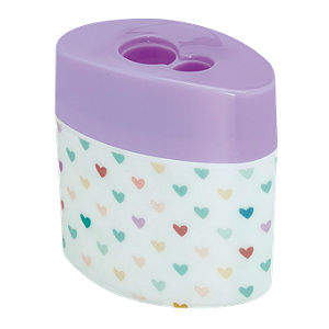 APONTADOR DUPLO PLÁSTICO OVAL C/ DEPÓSITO - ESTAMPADO CX C/12 UNIDADES BRW