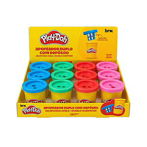 APONTADOR PLÁSTICO DUPLO C/ DEPÓSITO PLAY-DOH CAIXA C/12UN BRW
