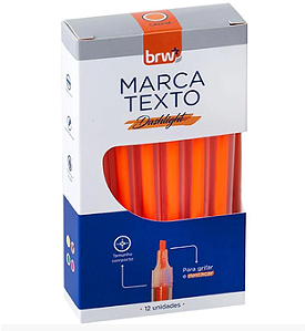 MARCA TEXTO DASHLIGHT- NEON LARANJA - CX C/12 BRW