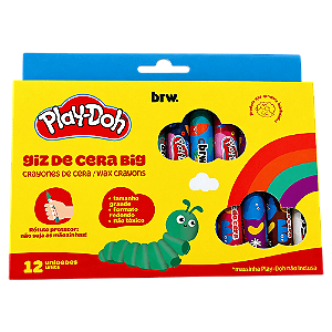 GIZ DE CERA EXTRA BIG 12 CORES PLAY-DOH UNIDADE BRW
