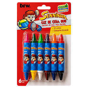 GIZ DE CERA DUO BIG - 12 CORES SENNINHA BRW