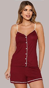 Cereja- Pijama Americano Curto de Alcinha