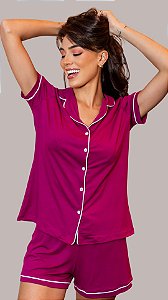 Rosa Fúcsia - Pijama Americano Curto
