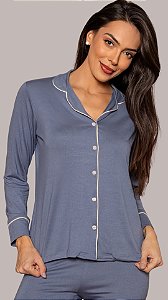 Azul Jeans- Pijama Americano Longo