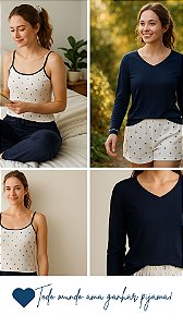 Kit Azul Marinho Listras e Estrelas