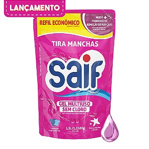 Tira Manchas Gel Multiuso Sem Cloro Sachê 1,2/1,218Kg Saif