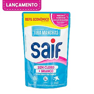 Tira Manchas Sem Cloro + Branco Sachê 1L Saif