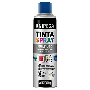 Tinta Spray Unipega Uso Geral Azul Escuro 350ml