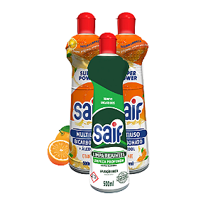 Pack Promocional  2 Multiuso Bicarbonato 500ML + 1 Limpa Rejuntes Saif
