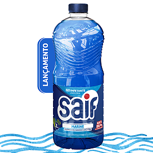 Desinfetante Marine Mata 99,9% bactérias e fungos Saif 2L