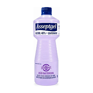 Álcool Desinfetante Zerobac Lavanda 1l Asseptgel