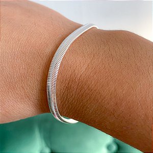 Pulseira fio alemão banhado a prata