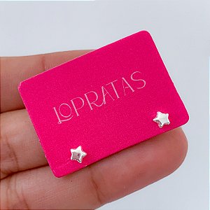 Brinco mini estrela banhado a prata