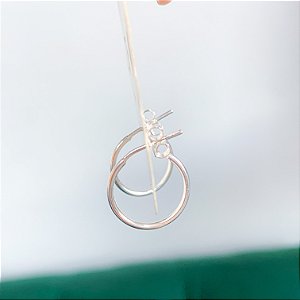 Argola pequena tarracha banhado a prata