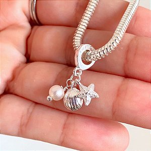 Berloque patuá mar banhado a prata