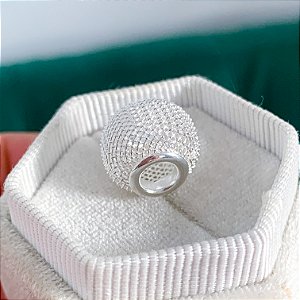 Berloque separador telinha banhado a prata