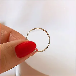 Anel fio liso (un) banhado a prata