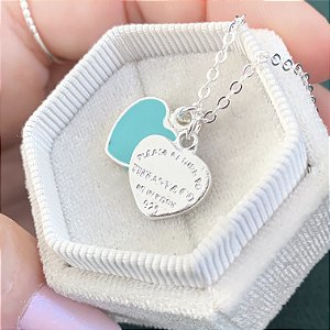 Cordão inspiração Tiffany banhado a prata