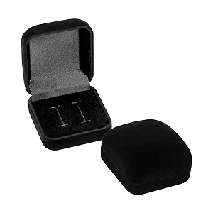 Caixa porta anel em veludo - Preto